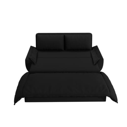 3-in-1 Queen Convertible Couch Bed Velvet Sleeper Sofa for Living Room