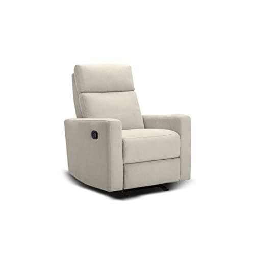 Nurture Premium Modern Recliner Nursery Glider Chair | Spill, Stain Proof Fabric (Ivory)