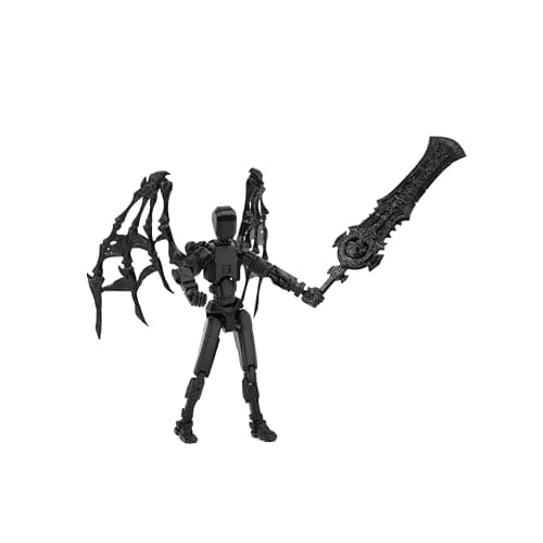 4PCS T13 Lucky Robot Action Figures, 5.54-inch Movable 3D Printed
