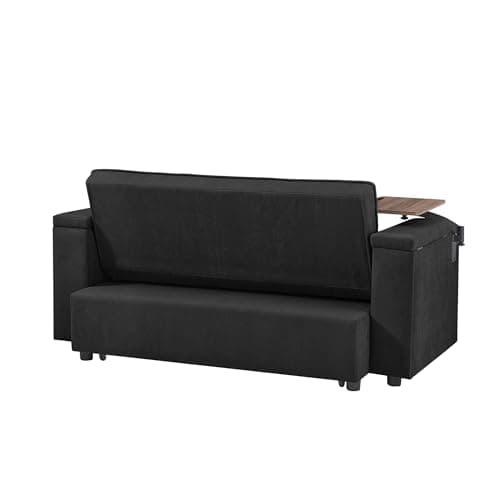 Eafurn 3-in-1 Convertible Pull-Out Sofa Bed with Storage Armrest