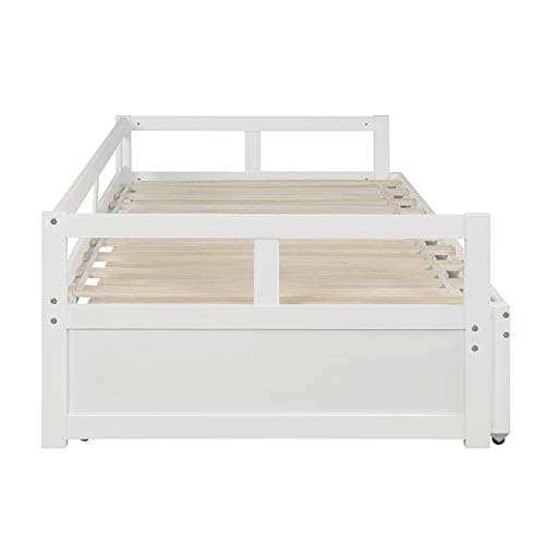 Harper & Bright Designs Extendable Daybed with Twin to King Sofa Bed, White