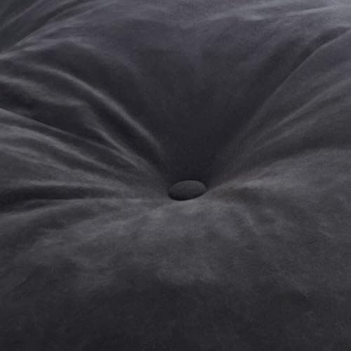 MAXYOYO Full Size Velvet Futon Mattress, Shredded Foam Filling, Black