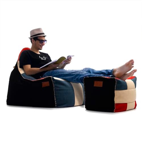 No-Filler Bean Bag Chair Cover for Living Room and Bedroom