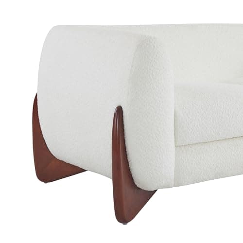 Christopher Knight Home Almab 82 Inches 3-Seater Boucle Couch, Modern Beige Sofa