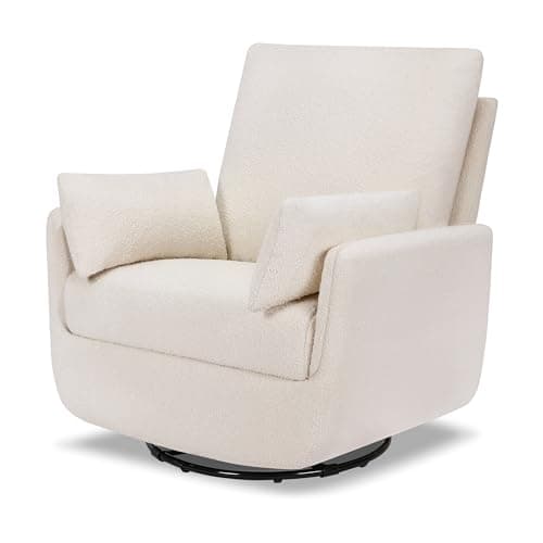 Frost Grey DaVinci Juno Swivel Glider | Greenguard Gold & CertiPUR-US Certified