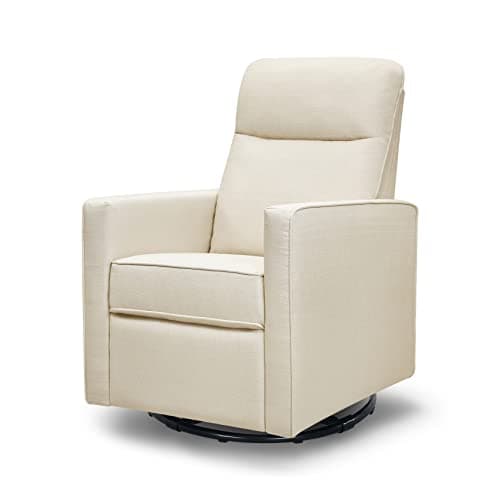 Shadow Grey Gabby Polyester Pillowback Swivel Glider | Greenguard Gold & CertiPUR-US Certified