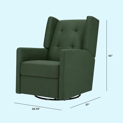 Pine Green Greenguard Certified Maddox Recliner & Swivel Glider