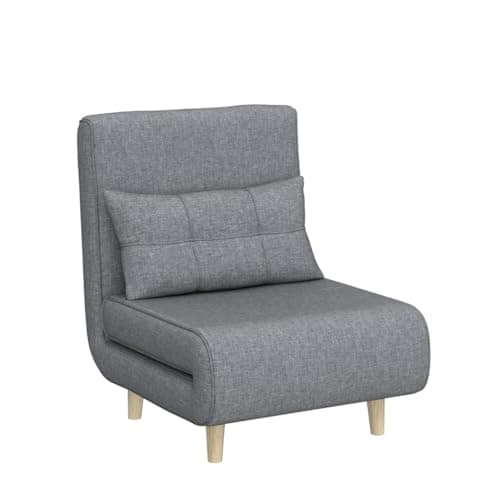 Aiho Adjustable 3-in-1 Sleeper Chair Bed, Dark Grey