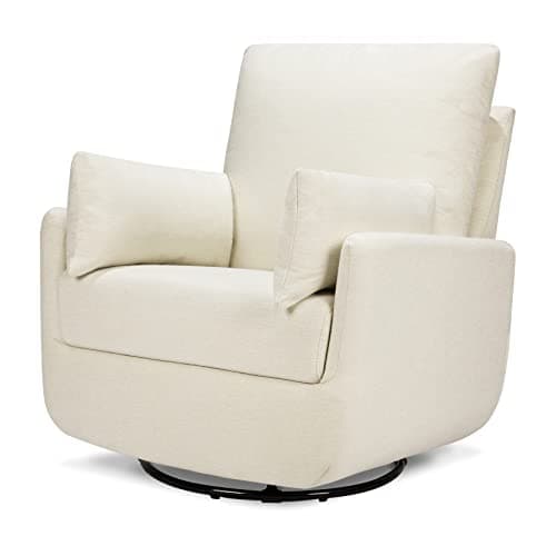 Frost Grey DaVinci Juno Swivel Glider | Greenguard Gold & CertiPUR-US Certified