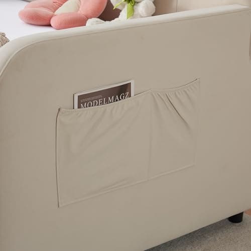 Pop-Up Twin Daybed with USB Port & Velvet Frame for Guest or Living Room
