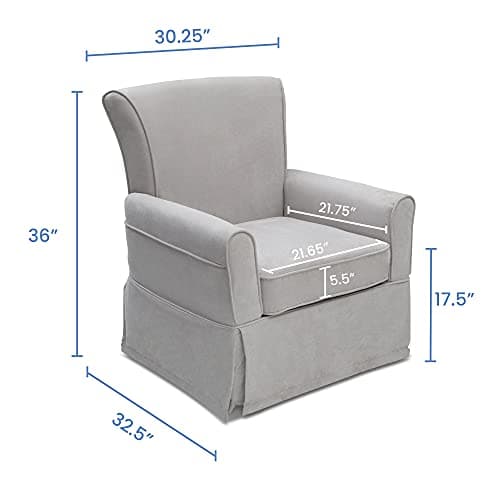 Delta Children Benbridge Swivel Rocker Chair - Dove Grey