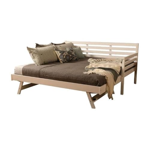 Kodiak Furniture Rustic Walnut Daybed with Pop Up Trundle, Up to 500 lbs Capacity