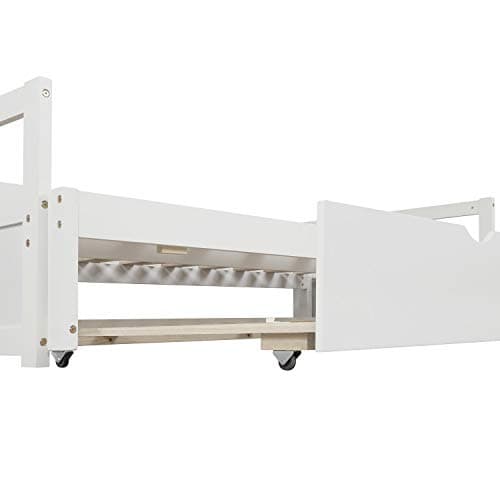 Harper & Bright Designs Extendable Daybed with Twin to King Sofa Bed, White