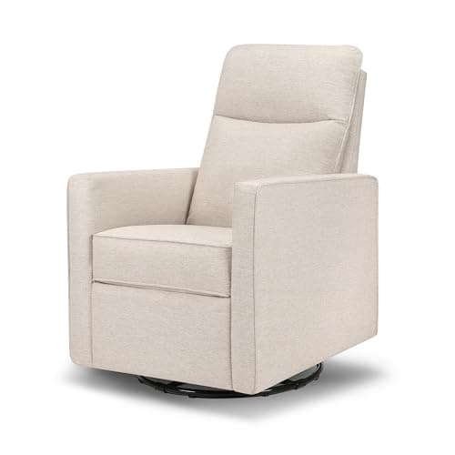 Shadow Grey Gabby Polyester Pillowback Swivel Glider | Greenguard Gold & CertiPUR-US Certified