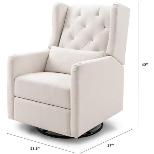 DaVinci Everly Recliner & Glider in Performance Cream Eco-Weave