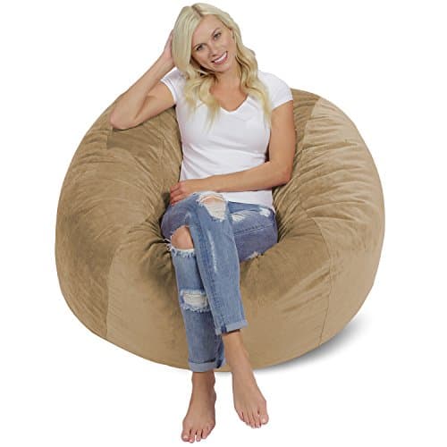 Charcoal Giant Chill Sack Bean Bag Chair - Memory Foam Sofa
