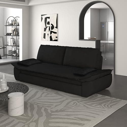 3-in-1 Queen Convertible Couch Bed Velvet Sleeper Sofa for Living Room