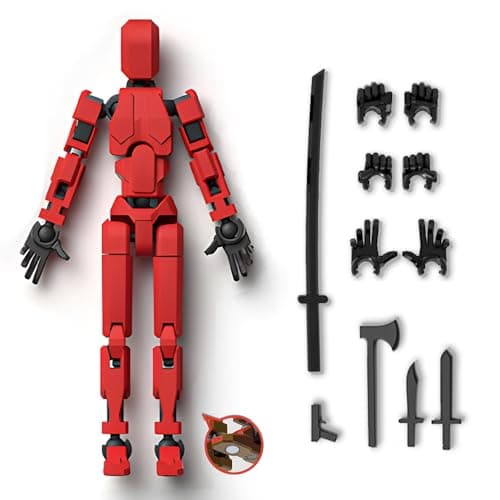 Pre-Assembled T13 Anti-Gravity Magnetic Action Figure Set (Red+Blue)