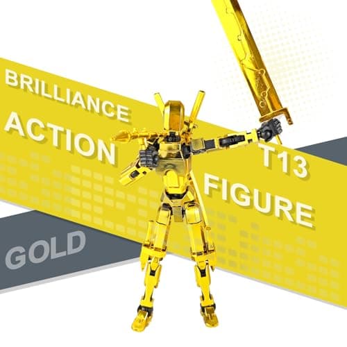 Lucky Lucky 13 Movable T13 Robot Action Figure, Desktop Gift for Toy Lovers