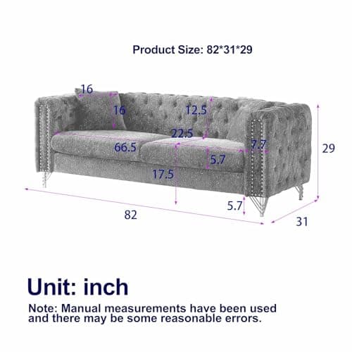 Modern Beige 3 Seater Sofa Couch for Living Room