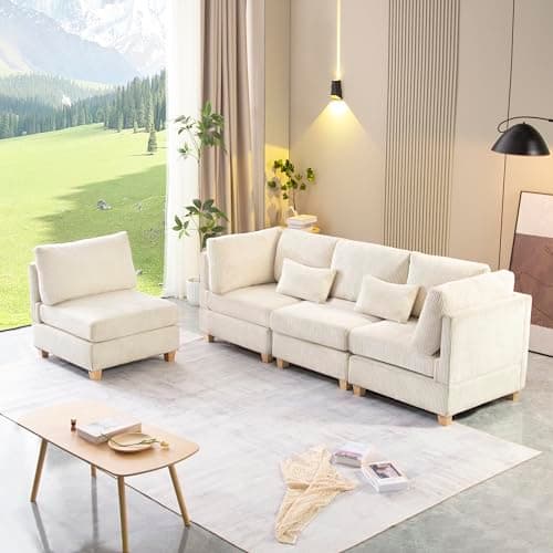 Modern L-Shaped Sectional Sofa Set for Living Room