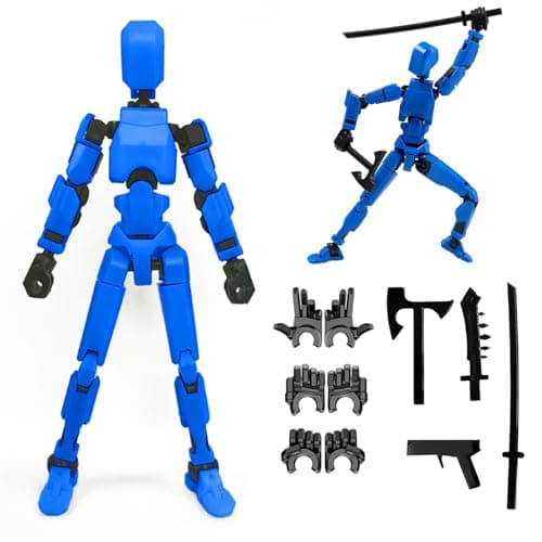 Titan 13 and Nova 13 Action Figure Set, 3D Printed Multi-Articulated Robots (9pcs)