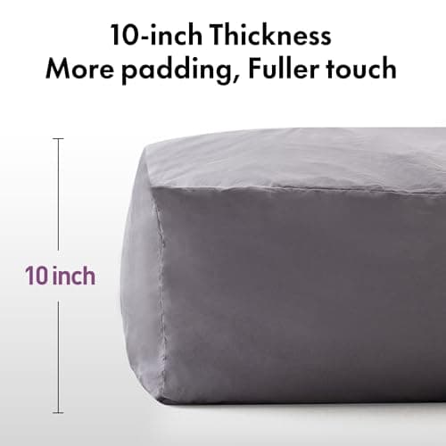 Grey Queen Giant Bean Bag Chair Bed for Adults