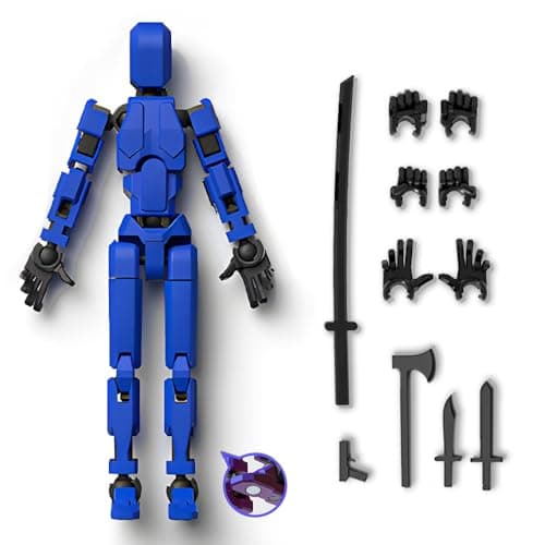 Pre-Assembled T13 Anti-Gravity Magnetic Action Figure Set (Red+Blue)