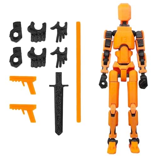 ONEST 8-Piece T13 3D Printed Multi-Jointed Robot Action Figures for Game Lovers