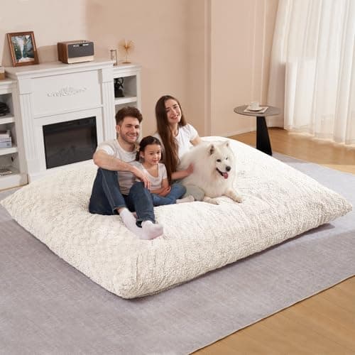 HABUTWAY White Giant Memory Foam 4-in-1 Bean Bag Chair
