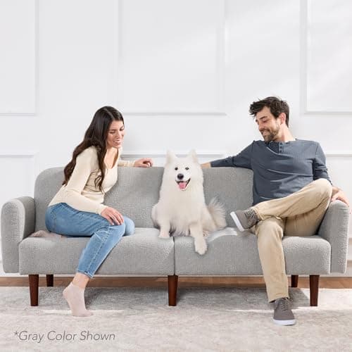 Best Choice Products 77" Mid Century Modern Boucle Loveseat Sofa - Evergreen