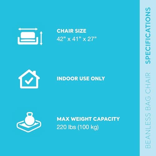 Intex Beanless Bag Lounger: Corduroy Flocking, Durable Vinyl, 220lb Capacity