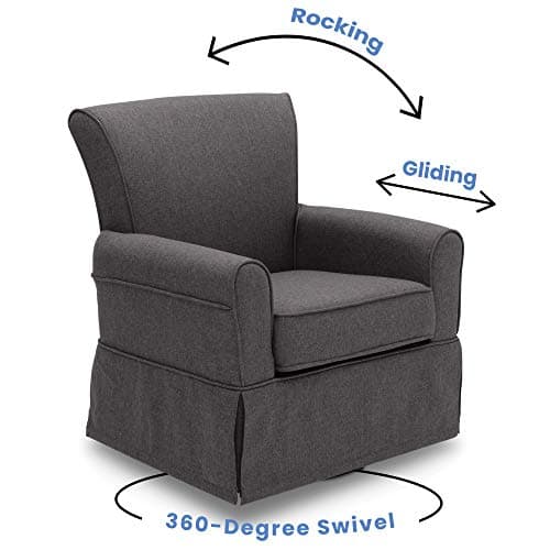 Delta Children Charcoal Upholstered Glider Rocker Chair