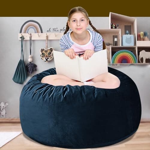 60" Dark Grey Oversized Bean Bag Sofa with Memory Sponge (5FT)