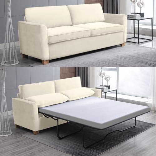 PUREMIND Full Size Velvet Pullout Bed Sleeper Sofa