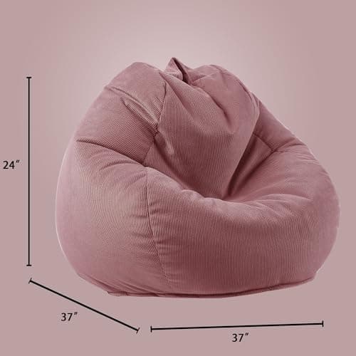 Dusty Pink Memory Foam Bean Bag Chair for Kids/Teens