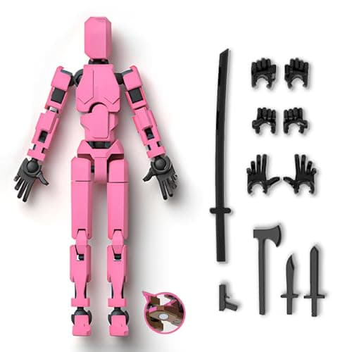 Pre-Assembled T13 Anti-Gravity Magnetic Action Figure Set (Red+Blue)