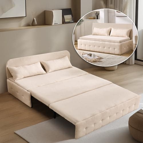 Dark Gray 3-in-1 Convertible Sofa Bed, Twin Pull-Out Futon Couch