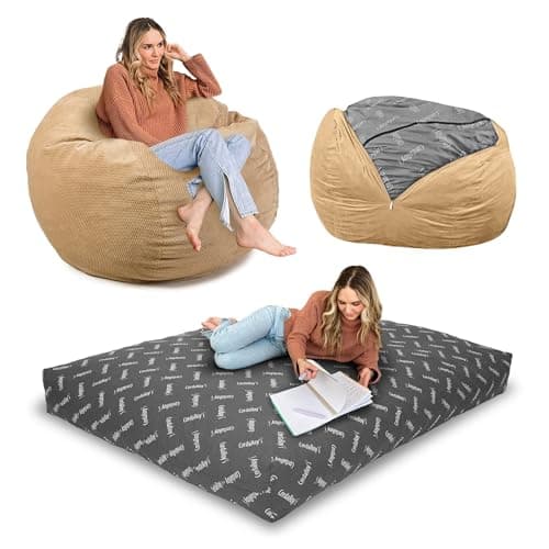 CordaRoy's Rainforest Chenille Bean Bag - Bed & Chair - Queen Size - Machine-Wwashable