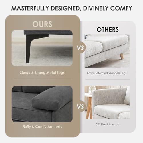 Snowflake Velvet Reversible Chaise Sectional Sofas, Dark Grey, 82" L Shaped Set