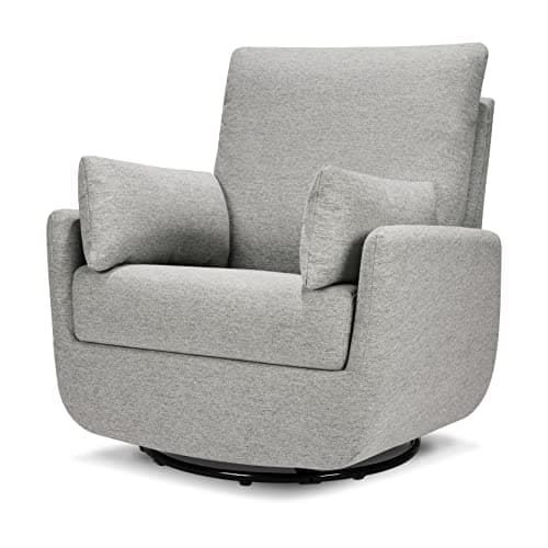 Frost Grey DaVinci Juno Swivel Glider | Greenguard Gold & CertiPUR-US Certified