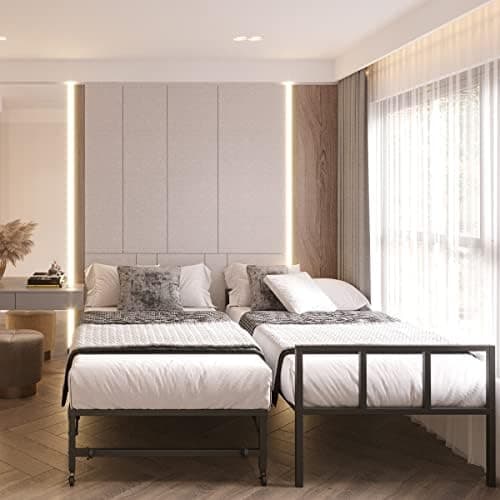 Milliard Twin Daybed and Fold- Up Trundle Set, Daybed with Pop Up Trundle - Mattresses Sold Separately (White)