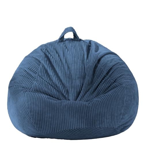 Giant Green Soft Corduroy Stuffed Animal Storage Bean Bag Chair
