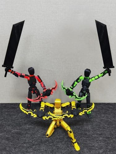 T13 Gold 5.5 Inch Multi-Jointed 3D Printed Robot Action Figure