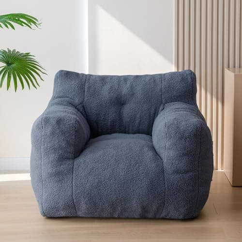 MAXYOYO Sherpa Tufted Bean Bag Chair, Living Room Sofa for Adults & Kids