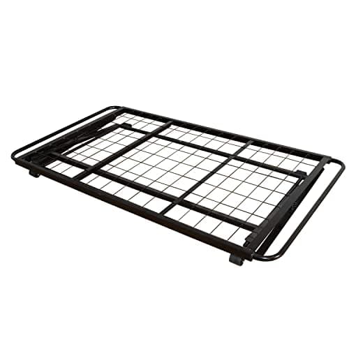 KB Designs Twin Size Metal Pop Up Trundle Bed Unit for Daybed, Black