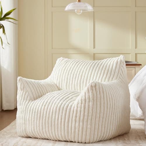 Large Comfy Bean Bag Chair with Armrests for Adults and Teens