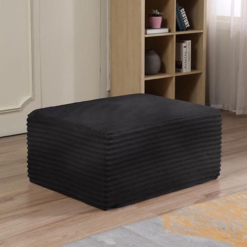 107" Black Right-Facing Chaise Modern Corduroy L-Shaped Sofa