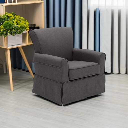 Delta Children Charcoal Upholstered Glider Rocker Chair