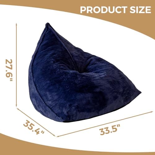 BYBYME Sherpa-Lined Giant Bean Bag Chairs for Adults & Teenagers